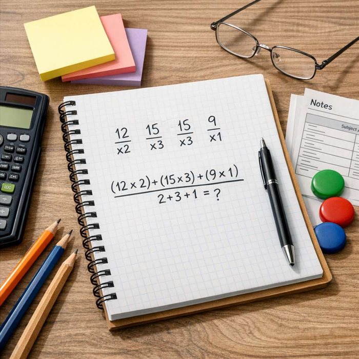 Comment calculer une moyenne avec coefficients différents ?