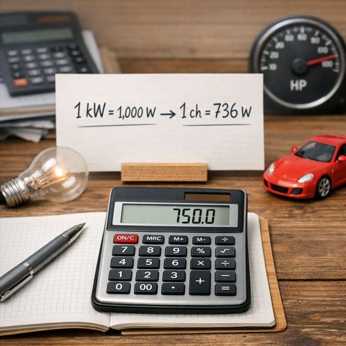 Convertir des watts en chevaux vapeur : formule simple et exemples