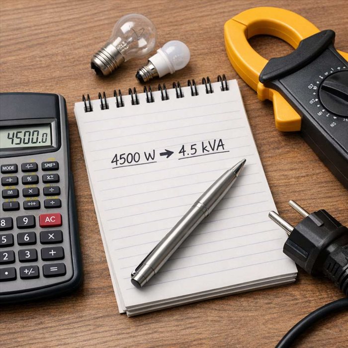 Comment convertir des watts en kVA : formule simple et exemples