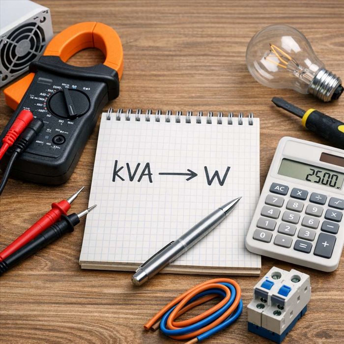 Convertir des kVA en watts : formule simple et exemples
