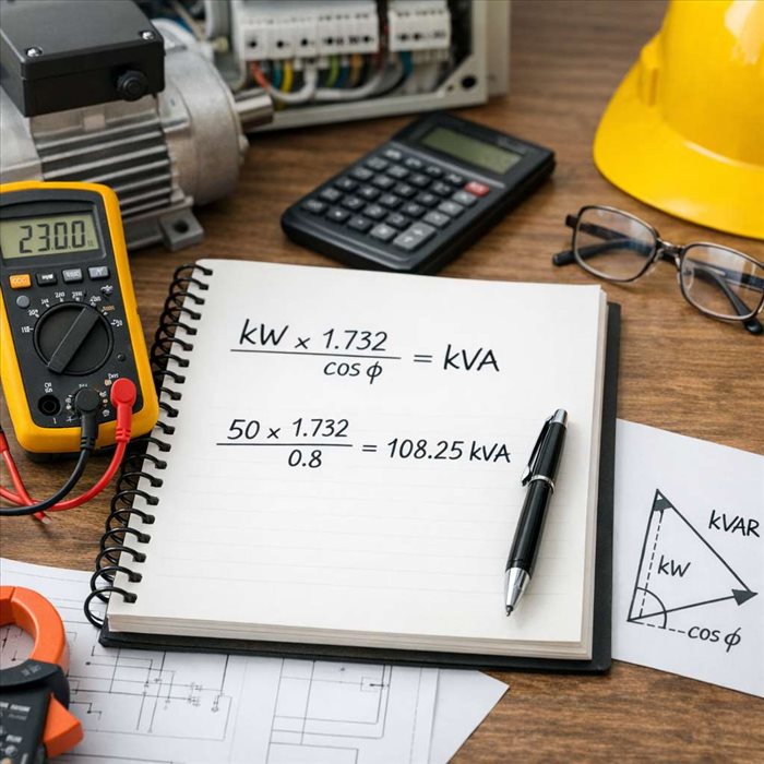 Convertir des kW en kVA : formule simple et exemples