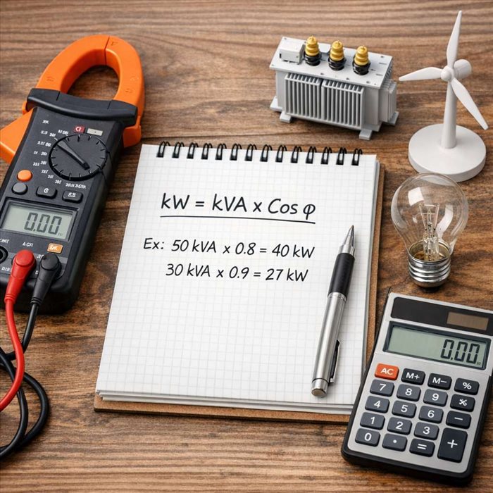 Convertir des kVA en kW : formule simple et exemples