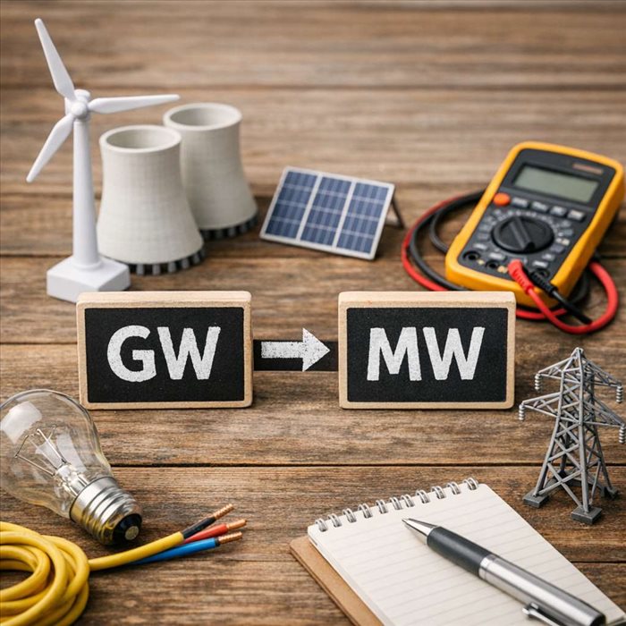 Convertir des gigawatts en mégawatts : méthode simple et rapide