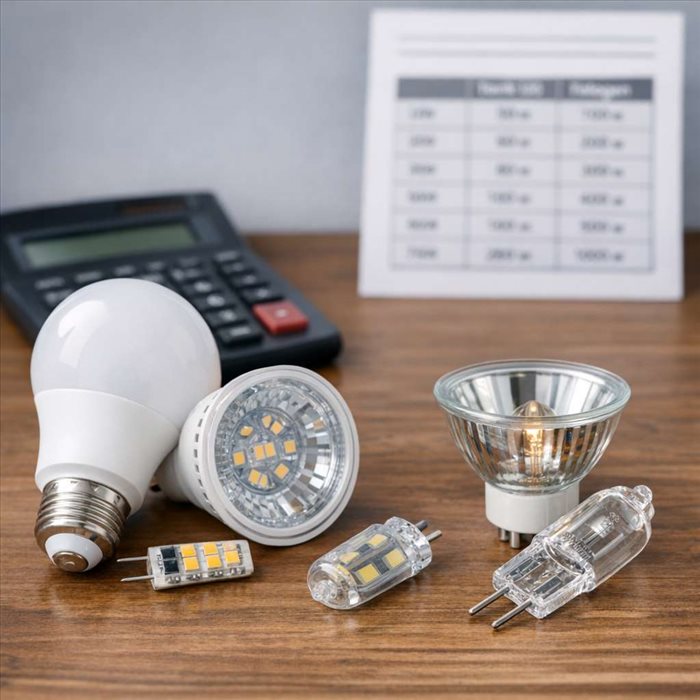 Convertir des watts LED en watts halogène : guide simple et précis