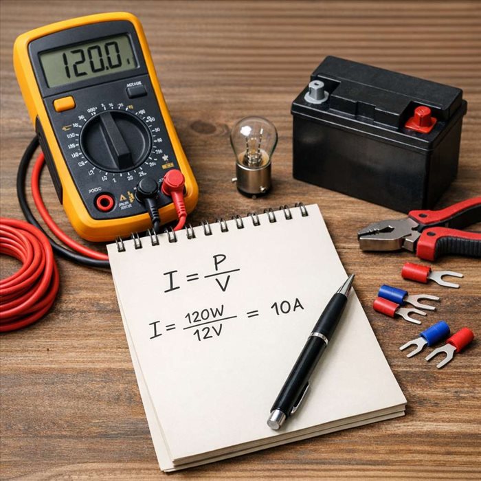 Convertir des watts en ampères sur du 12V : la méthode simple