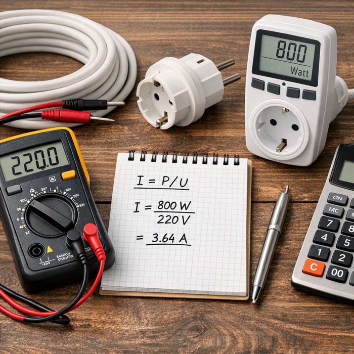 Convertir des watts en ampères sur 220 V : méthode simple