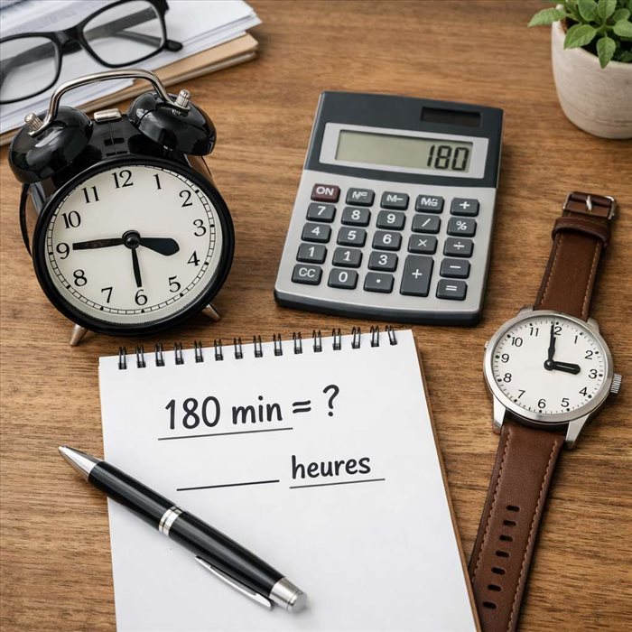Convertir 180 minutes en heures : méthode simple et rapide