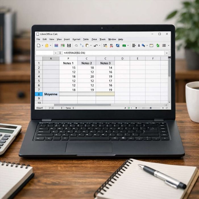Calculer une moyenne sur LibreOffice Calc facilement | Guide