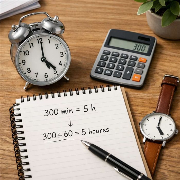 300 minutes en heures : conversion simple et rapide