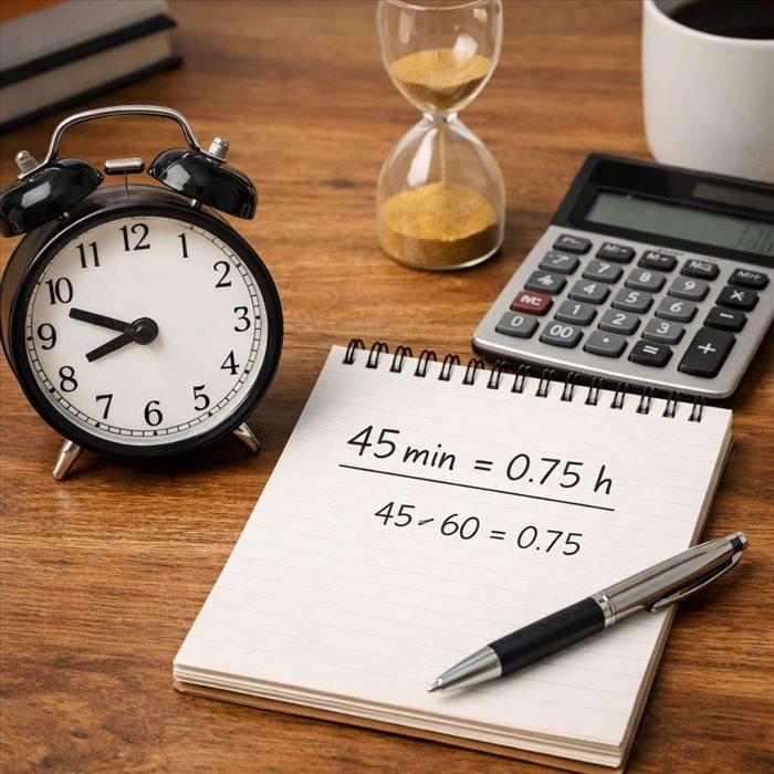 Comment convertir 45 minutes en heures ? Calcul simple et rapide