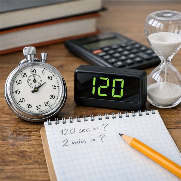 Comment convertir 120 secondes en minutes ? Guide simple