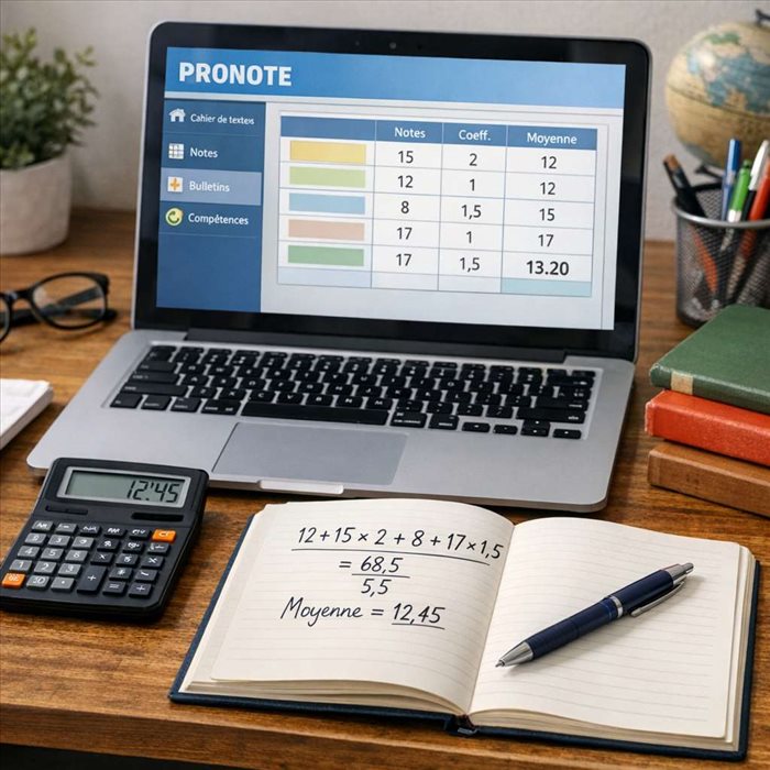 Comment calculer une moyenne avec Pronote : guide simple