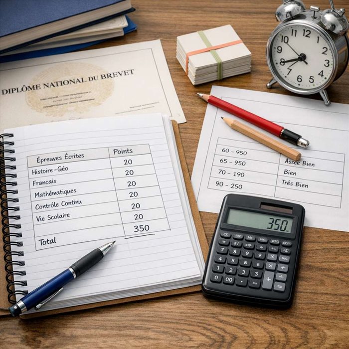 Calculer son nombre total de points au brevet : méthode simple