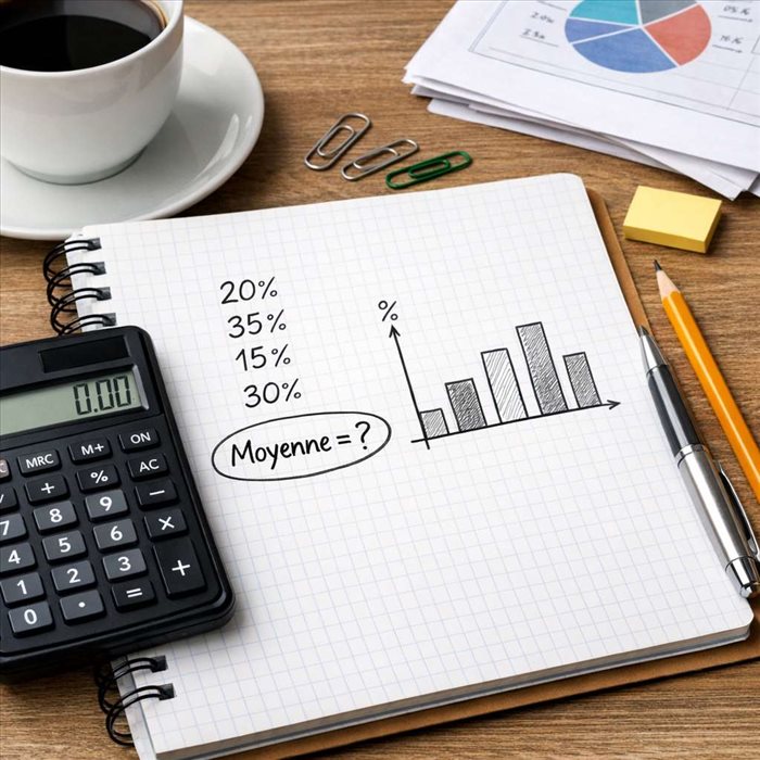 Comment calculer une moyenne de pourcentages ? Méthode simple