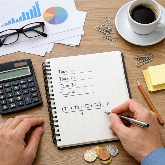 Calculer une moyenne de taux : méthode simple et fiable